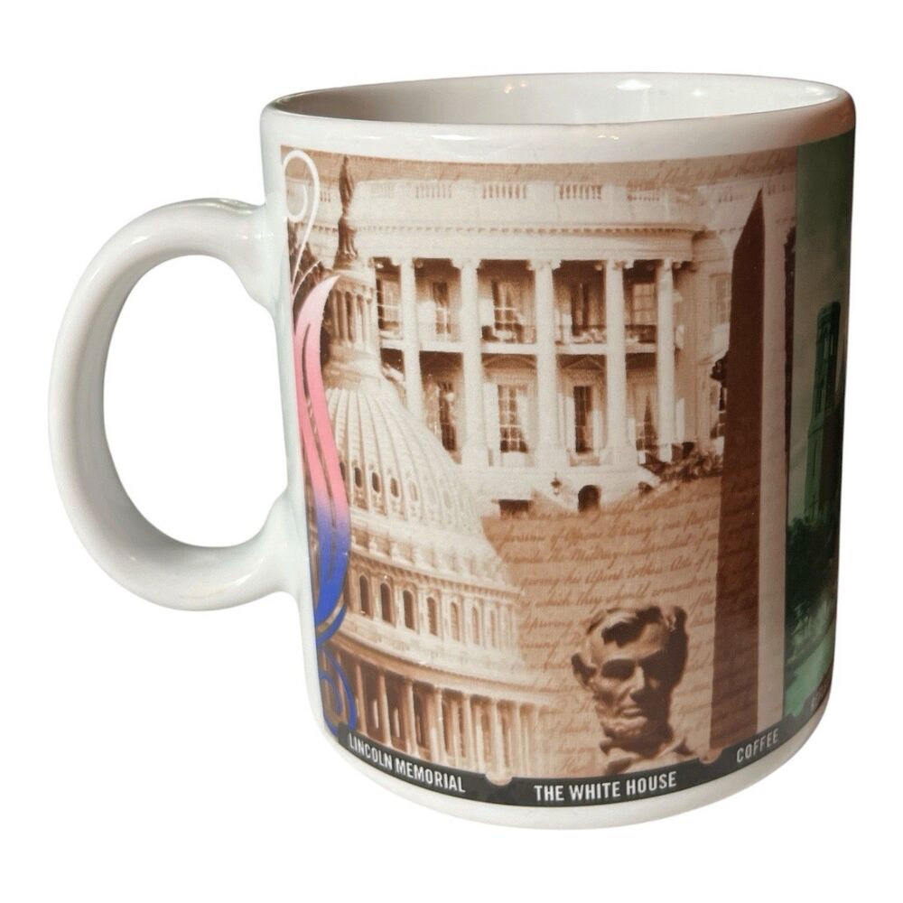 Vintage 1998 Starbucks  Coffee Tea Mug Washington DC White House Large 20 oz